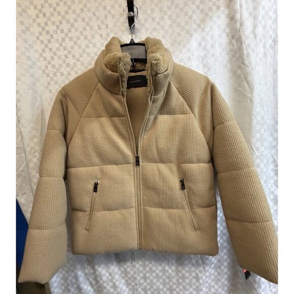 Tahari Jackets & Blazers - Tahari Women’s Size XL Beige Camel Puffer Jacket Sherpa Collar